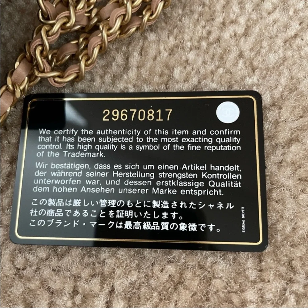 Authentic Chanel Quilted Crossbody Bag with Gold Chain